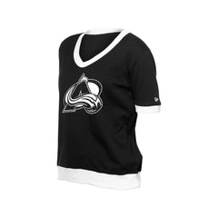 Colorado Avalanche - New Era Women's Game Day Rhinestuds T-Shirt Black