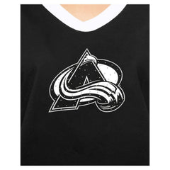 Colorado Avalanche - New Era Women's Game Day Rhinestuds T-Shirt Black