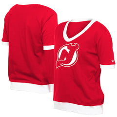 New Jersey Devils - New Era Women's Game Day Rhinestuds T-Shirt Red
