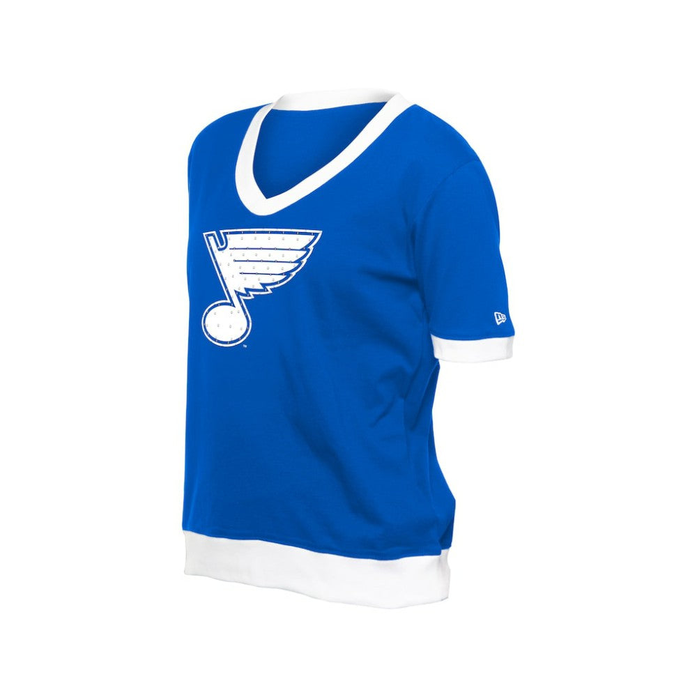 St. Louis Blues - New Era Women's Game Day Rhinestuds T-Shirt Blue