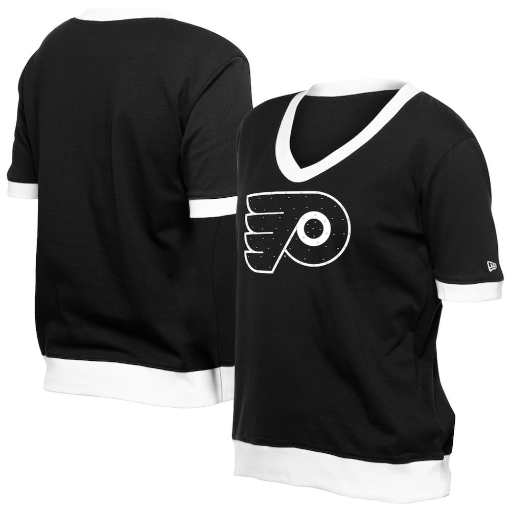 Philadelphia Flyers - New Era Women's Game Day Rhinestuds T-Shirt Black