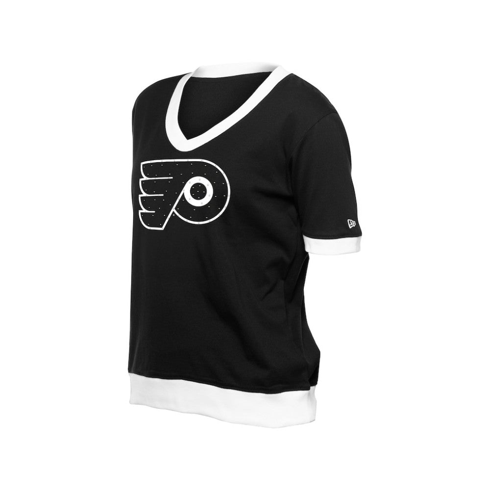 Philadelphia Flyers - New Era Women's Game Day Rhinestuds T-Shirt Black