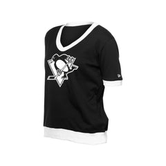 Pittsburgh Penguins New Era Women's Game Day Rhinestuds T-Shirt Black