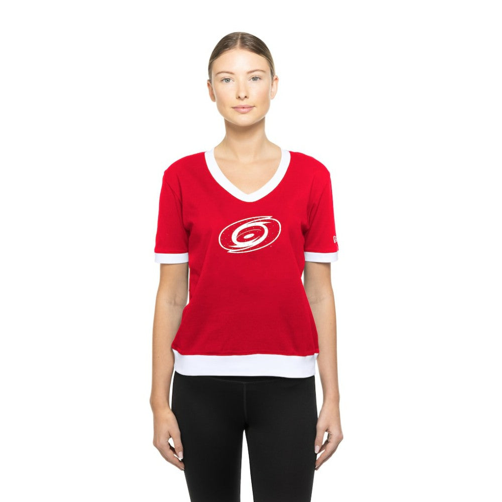 Carolina Hurricanes - New Era Women's Game Day Rhinestuds T-Shirt Red