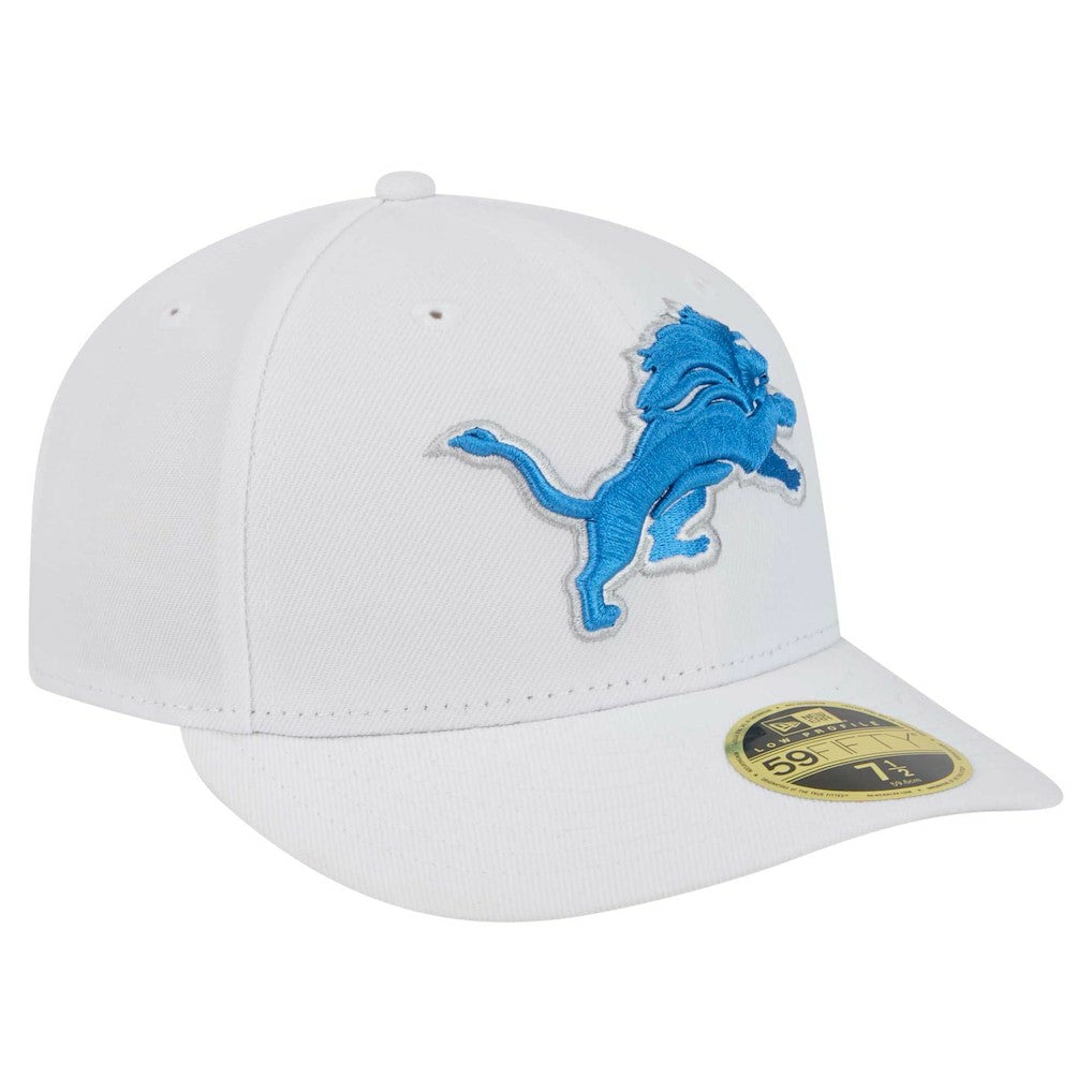 Detroit Lions New Era Omaha Low Profile 59FIFTY Fitted Hat White - NFL