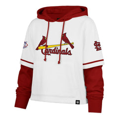 St. Louis Cardinals '47 Women's Trifecta Shortstop Cropped Pullover Hoodie Lifestyle