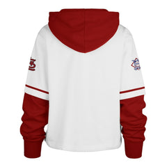 St. Louis Cardinals '47 Women's Trifecta Shortstop Cropped Pullover Hoodie Lifestyle
