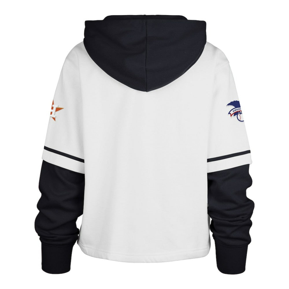 Houston Astros '47 Women's Trifecta Shortstop Cropped Pullover Hoodie Near Me