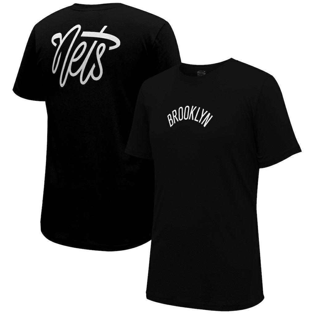 NBA - Brooklyn Nets Stadium Essentials Unisex Origins Script T-Shirt - Black
