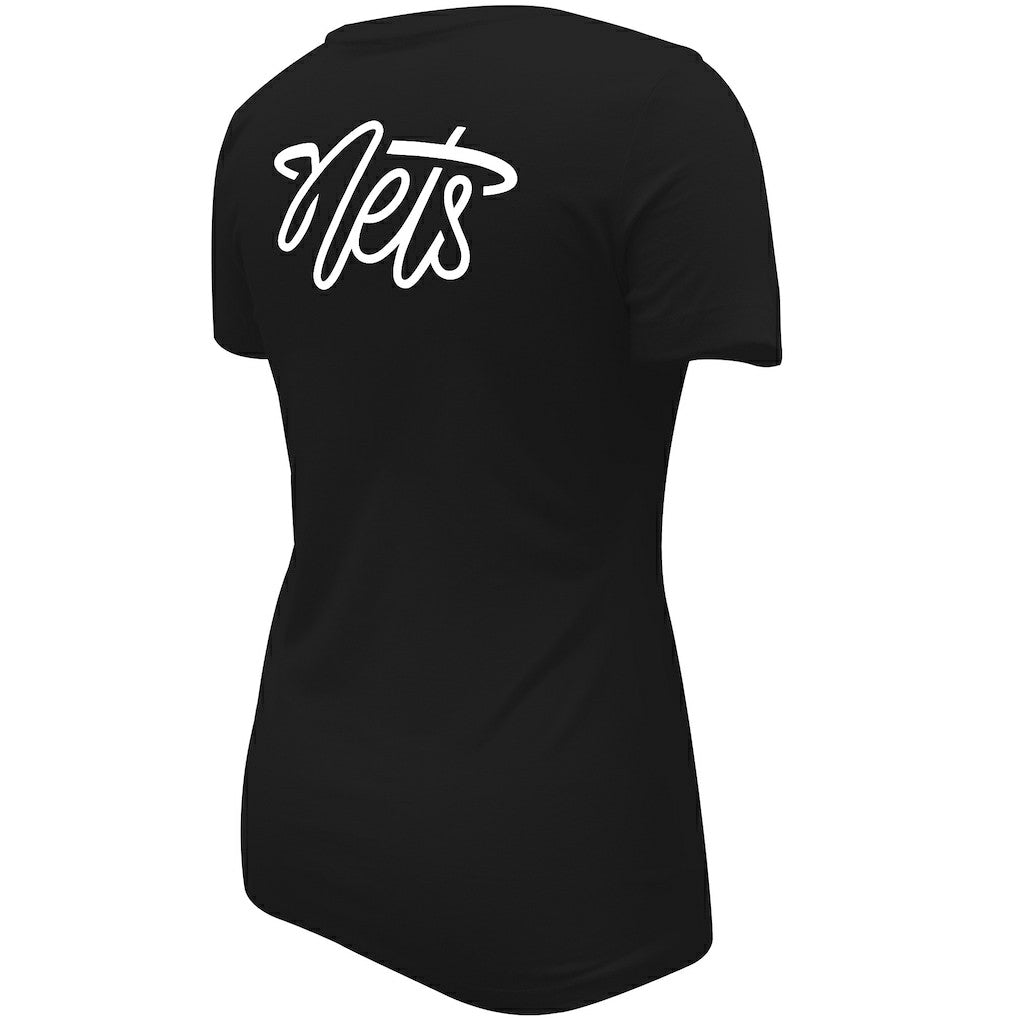 NBA - Brooklyn Nets Stadium Essentials Women's Origins Script T-Shirt - Black