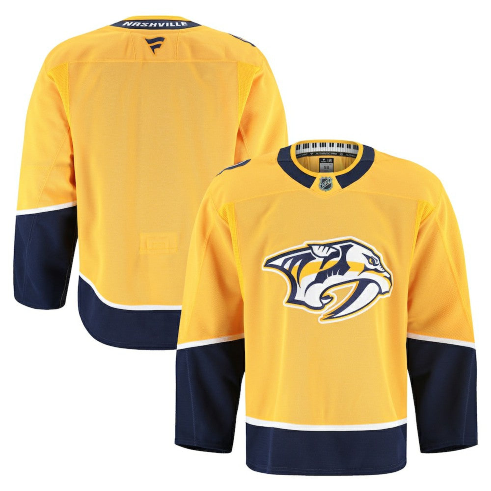 Nashville Predators Fanatics Home Authentic Pro Jersey - Yellow | NHL Jerseys