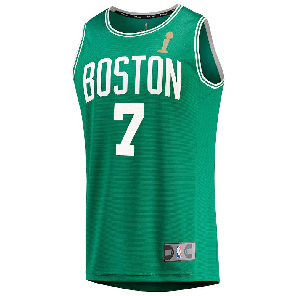 Fanatics - Jaylen Brown Boston Celtics 2024 NBA Finals Champions Fast Break Replica Player Jersey - Kelly Green - Icon Edition