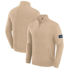 Dallas Cowboys J. Palmer Franchise Quarter-Zip Sweater Tan - NFL