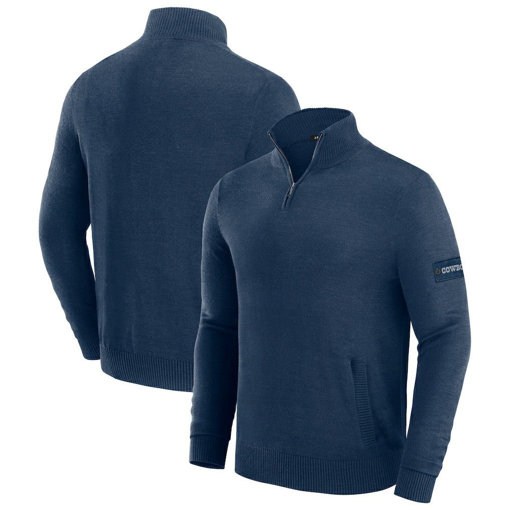 Dallas Cowboys J. Palmer Franchise Quarter-Zip Sweater Navy - NFL