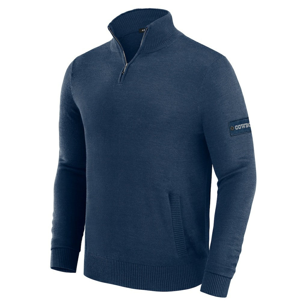 Dallas Cowboys J. Palmer Franchise Quarter-Zip Sweater Navy - NFL