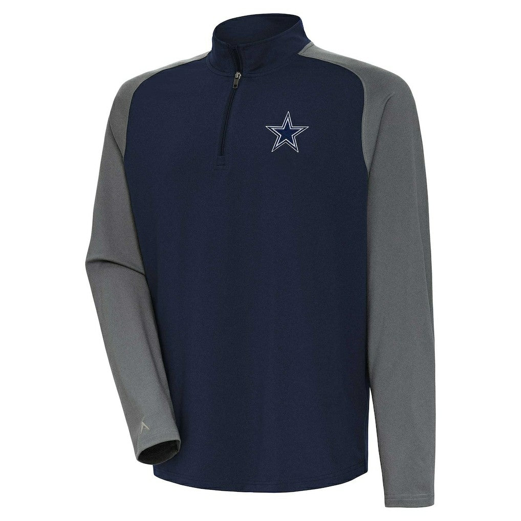 Dallas Cowboys Antigua Dauntless Raglan Quarter-Zip Jacket Navy - NFL