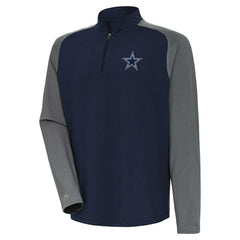 Dallas Cowboys Antigua Dauntless Raglan Quarter-Zip Jacket Navy - NFL