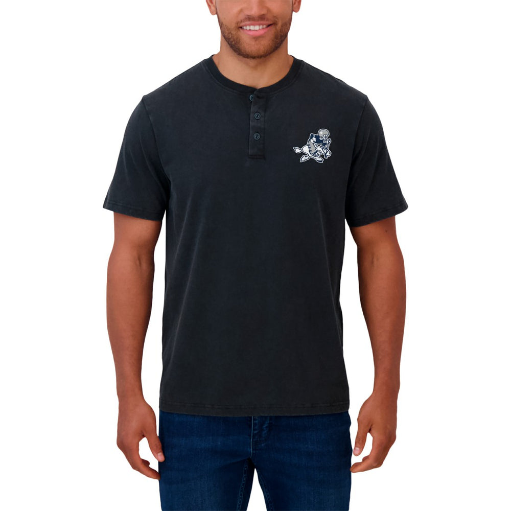 Dallas Cowboys Darius Rucker Collection Washed Henley T-Shirt Black - Fanatics
