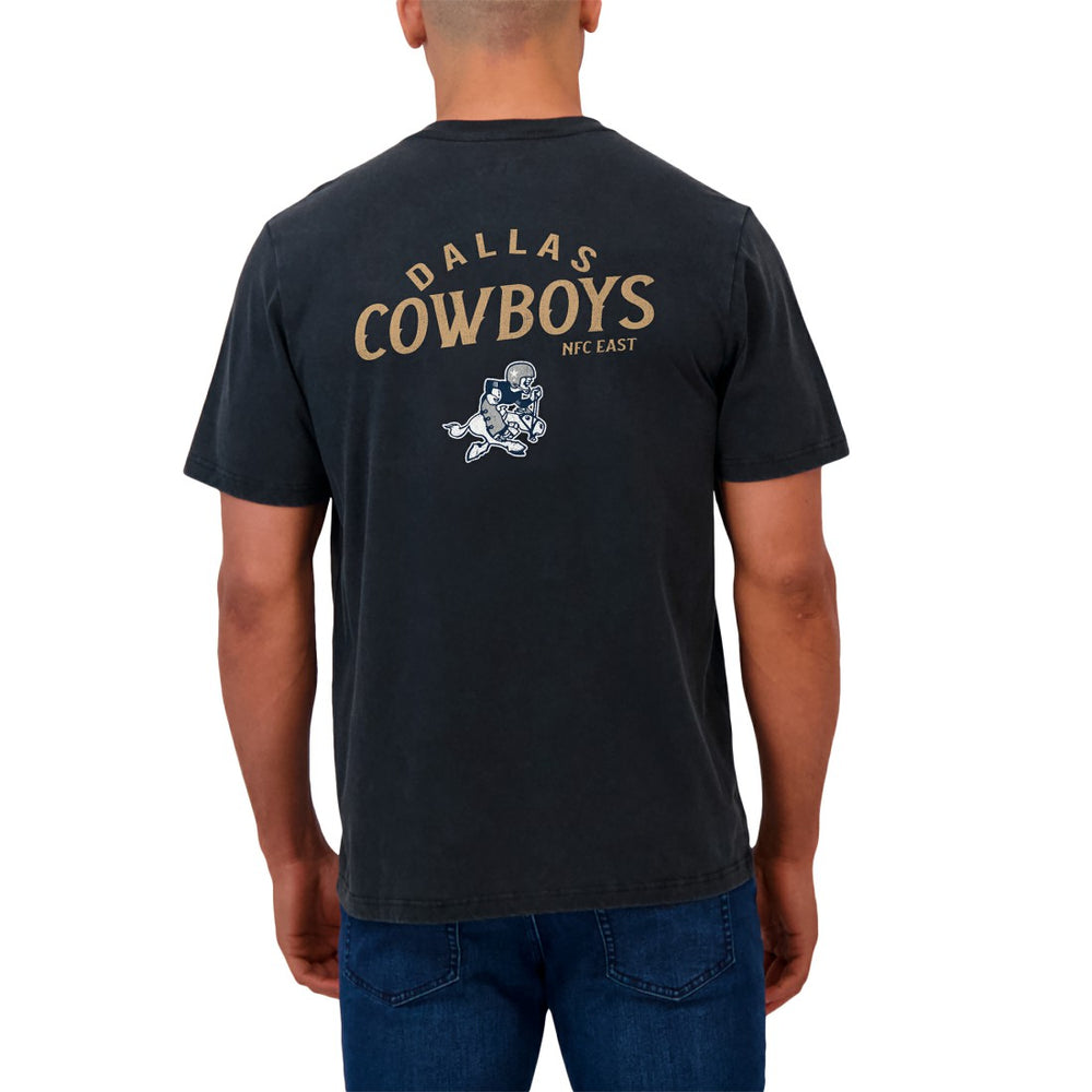 Dallas Cowboys Darius Rucker Collection Washed Henley T-Shirt Black - Fanatics