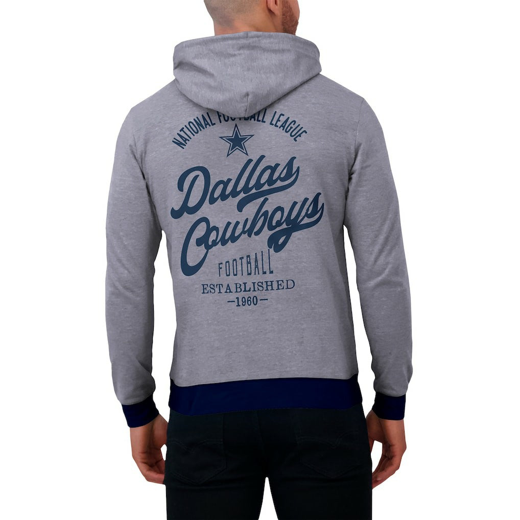 Dallas Cowboys Darius Rucker Collection Tonal Knit Pullover Hoodie Navy - Fanatics