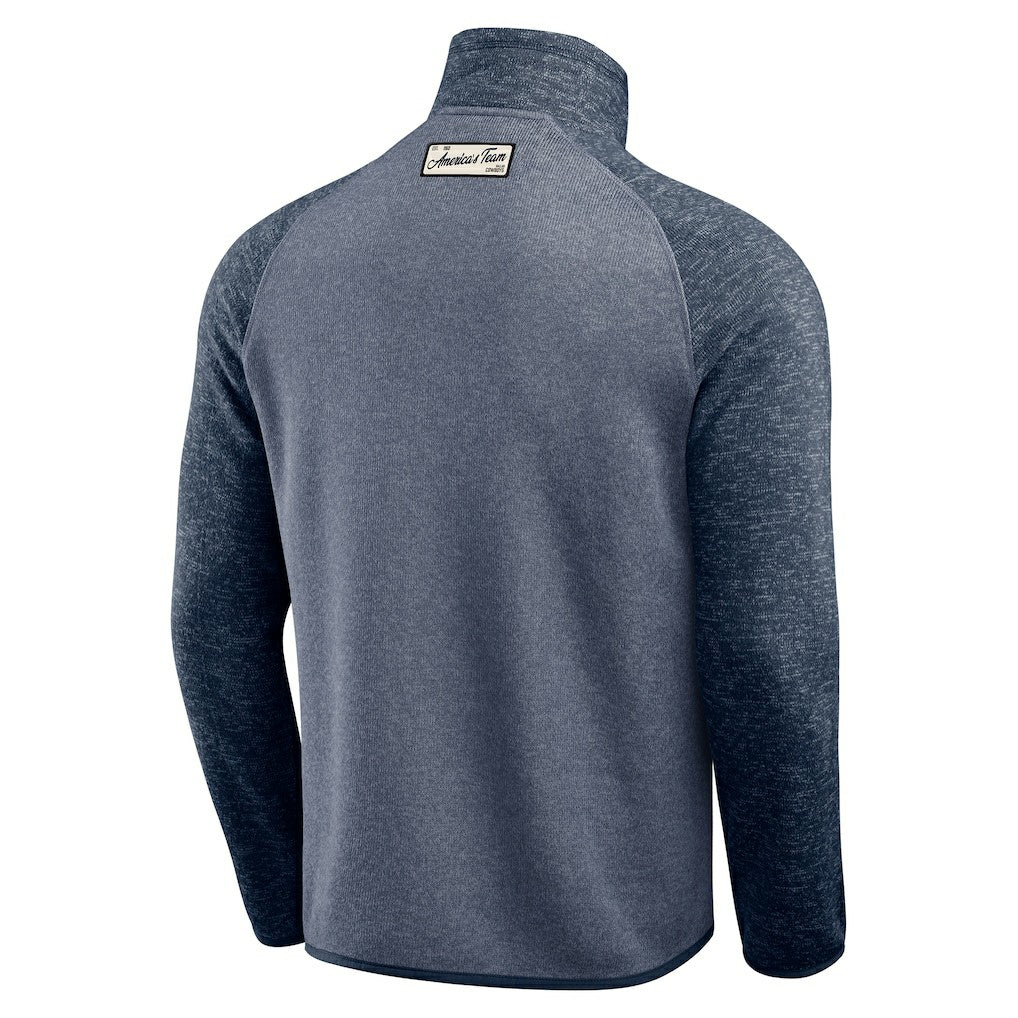 Dallas Cowboys Darius Rucker Collection Tonal Quarter-Zip Jacket Navy - Fanatics