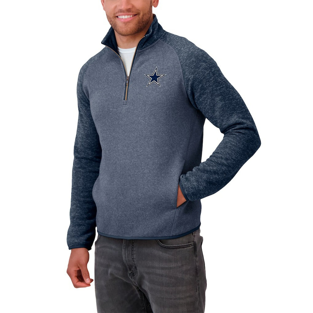 Dallas Cowboys Darius Rucker Collection Tonal Quarter-Zip Jacket Navy - Fanatics