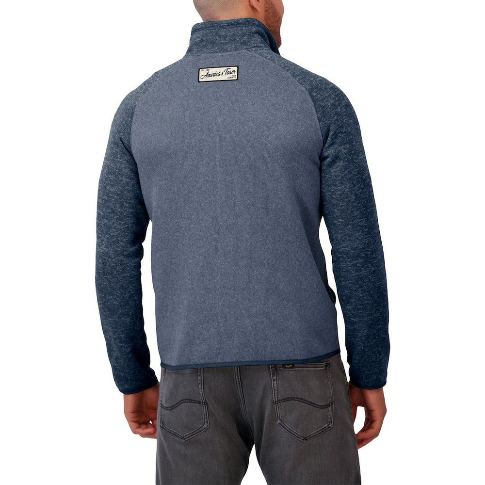 Dallas Cowboys Darius Rucker Collection Tonal Quarter-Zip Jacket Navy - Fanatics