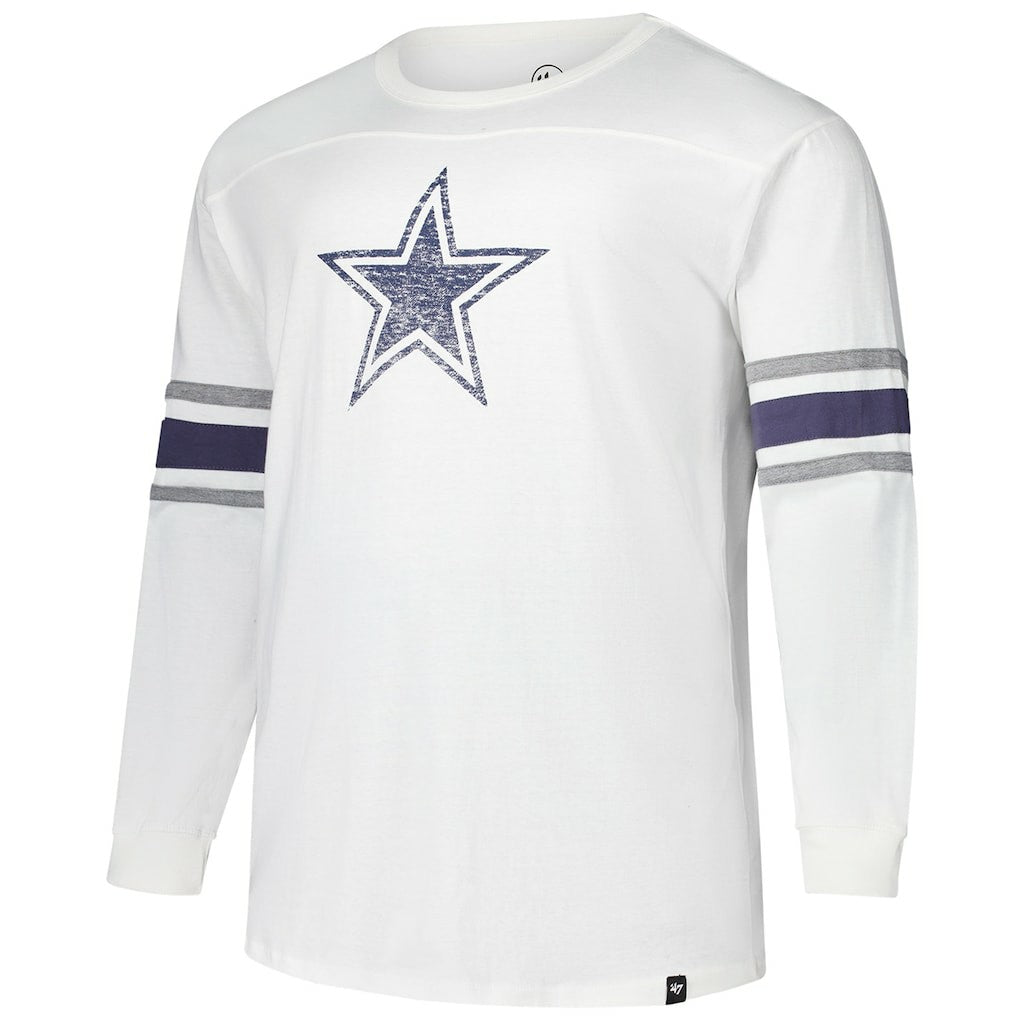 Dallas Cowboys '47 Big & Tall Premier Brex Long Sleeve T-Shirt White - 47 brand