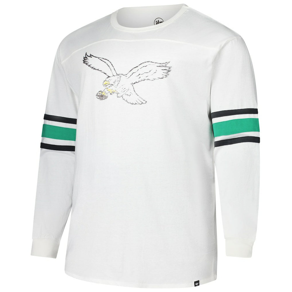 Philadelphia Eagles '47 Big & Tall Premier Brex Long Sleeve T-Shirt White - 47 brand