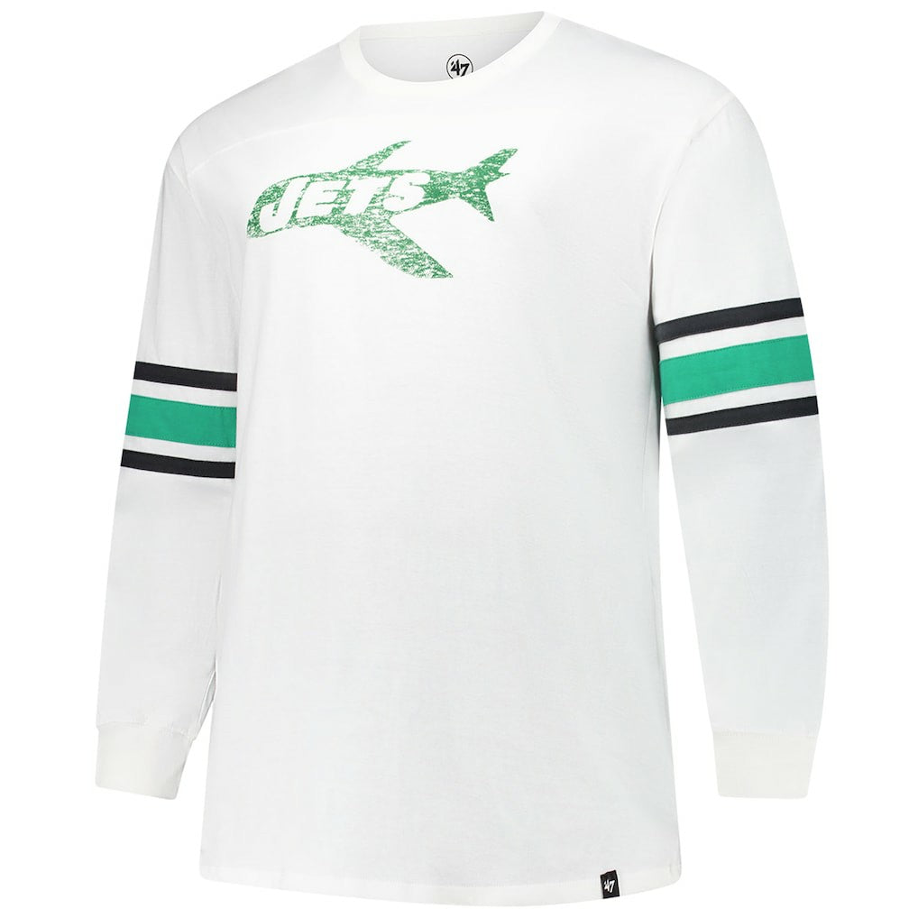 New York Jets '47 Big & Tall Premier Brex Long Sleeve T-Shirt White - 47 brand