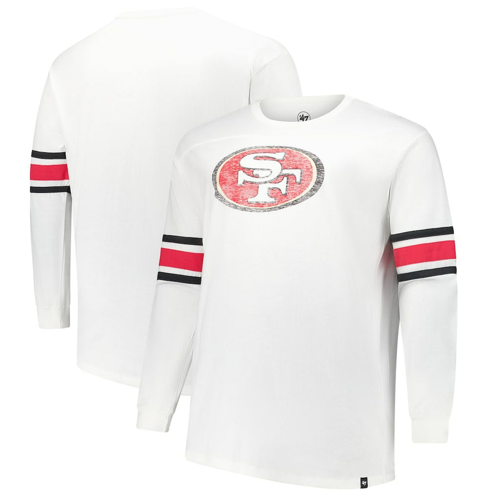 San Francisco 49ers '47 Big & Tall Premier Brex Long Sleeve T-Shirt White - 47 brand