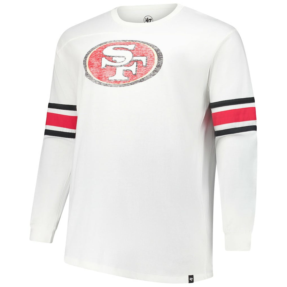 San Francisco 49ers '47 Big & Tall Premier Brex Long Sleeve T-Shirt White - 47 brand
