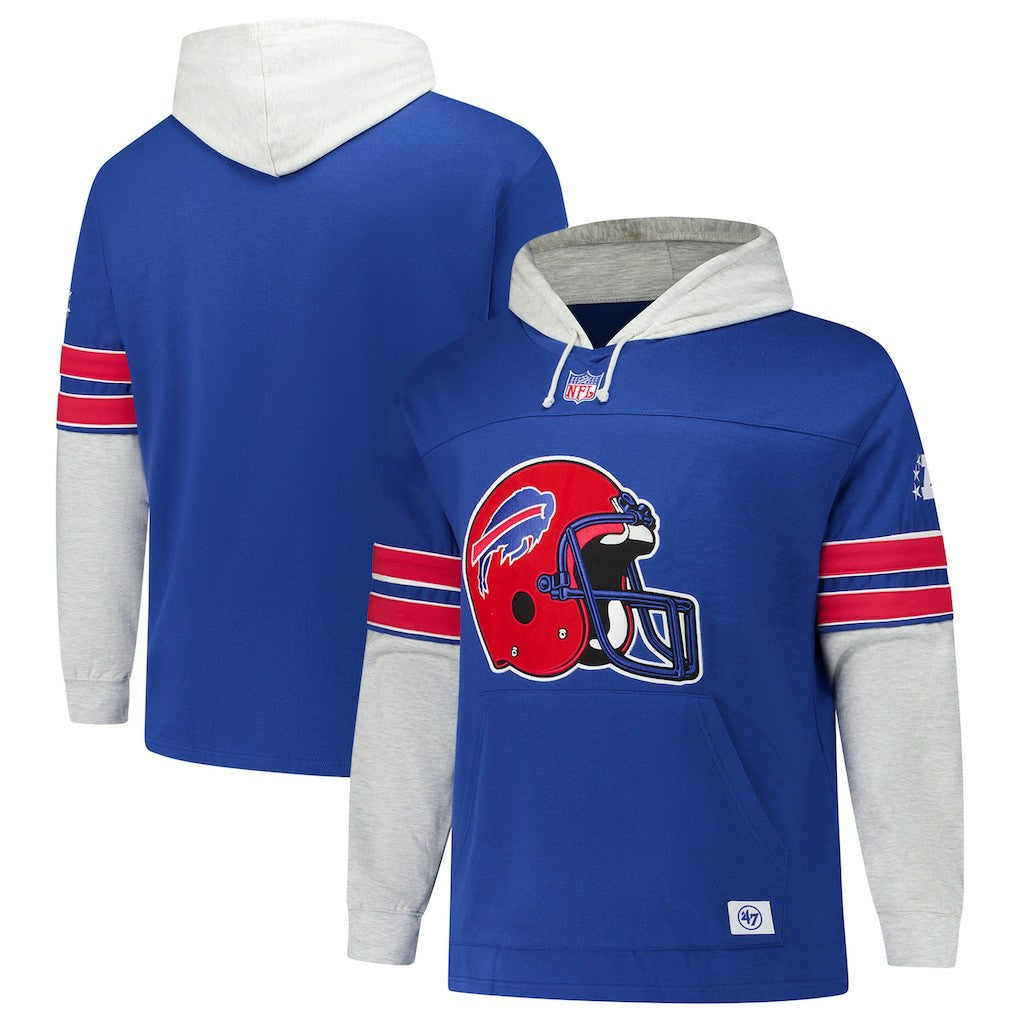 Buffalo Bills '47 Big & Tall Lacer Pullover Hoodie Royal - 47 brand