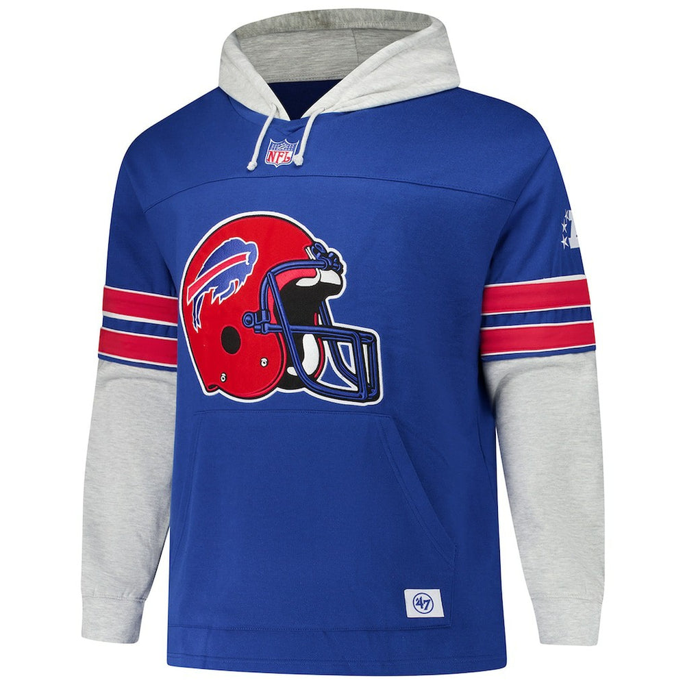 Buffalo Bills '47 Big & Tall Lacer Pullover Hoodie Royal - 47 brand