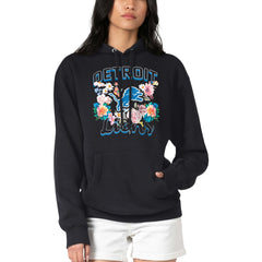 Detroit Lions G-III 4Her by Carl Banks Women's Flowers Team Logo Graphic Fleece Pullover Hoodie Black - NFL