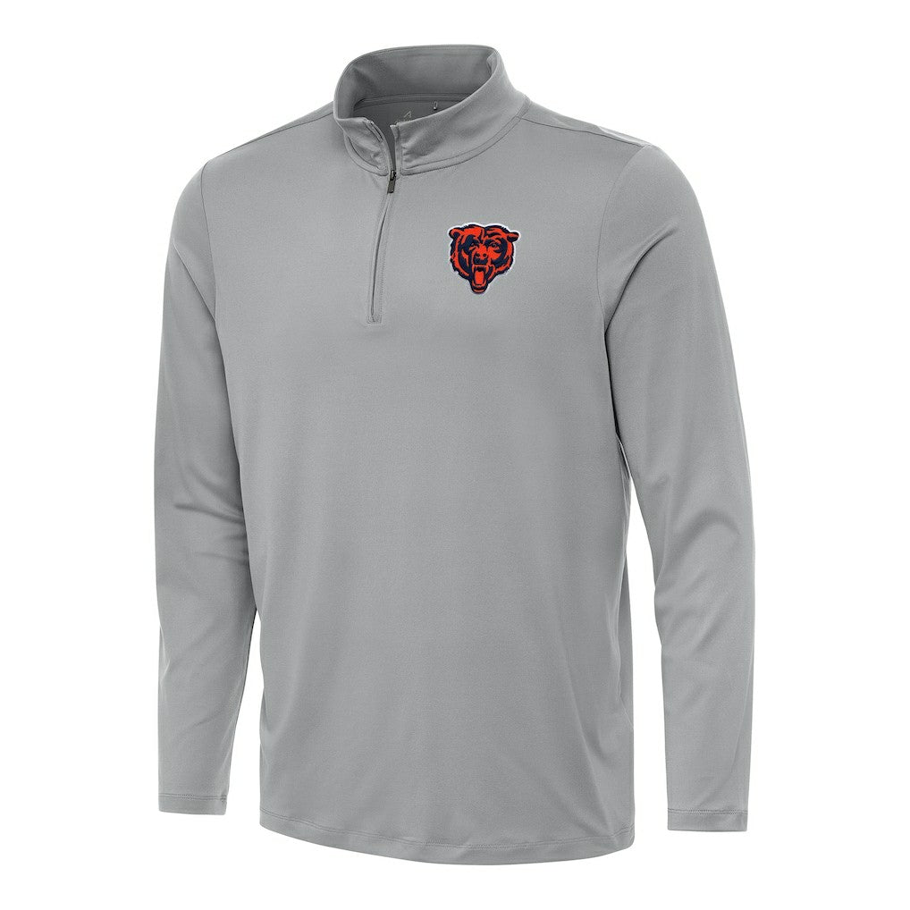 Chicago Bears Antigua Reprocess Quarter-Zip Top Gray - NFL
