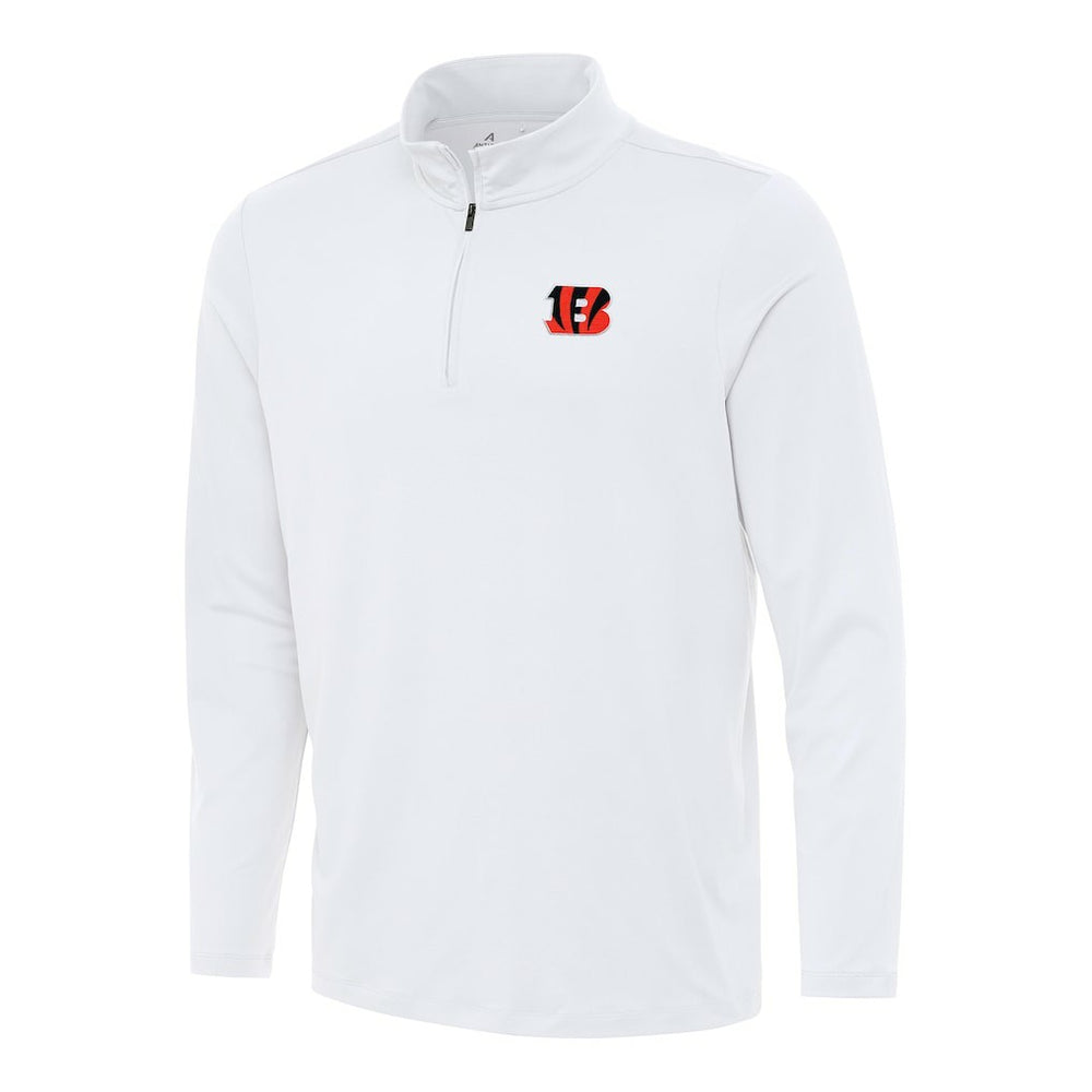 Cincinnati Bengals Antigua Reprocess Quarter-Zip Top White - NFL