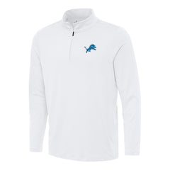Detroit Lions Antigua Reprocess Quarter-Zip Top White - NFL