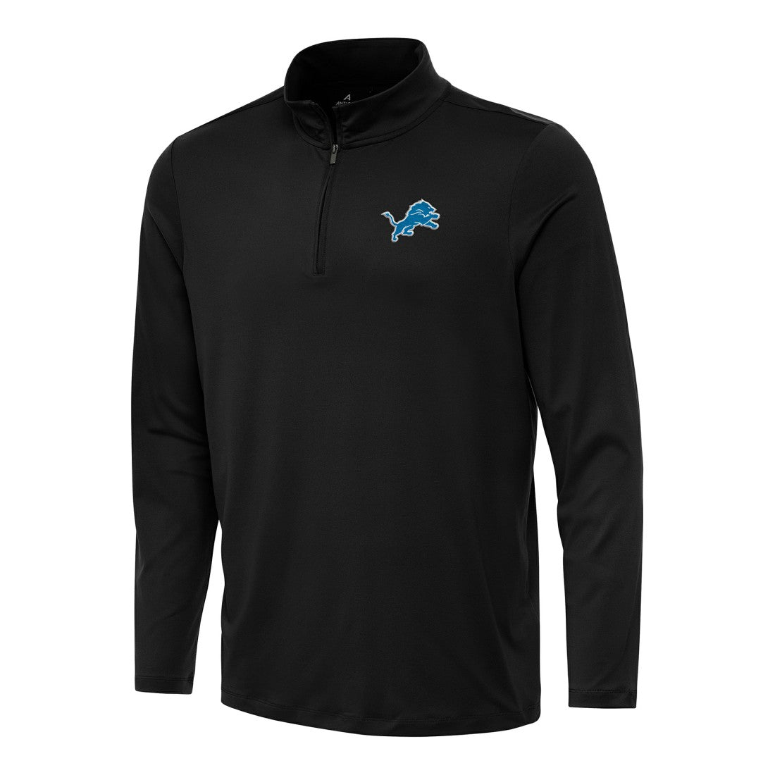 Detroit Lions Antigua Reprocess Quarter-Zip Top Black - NFL
