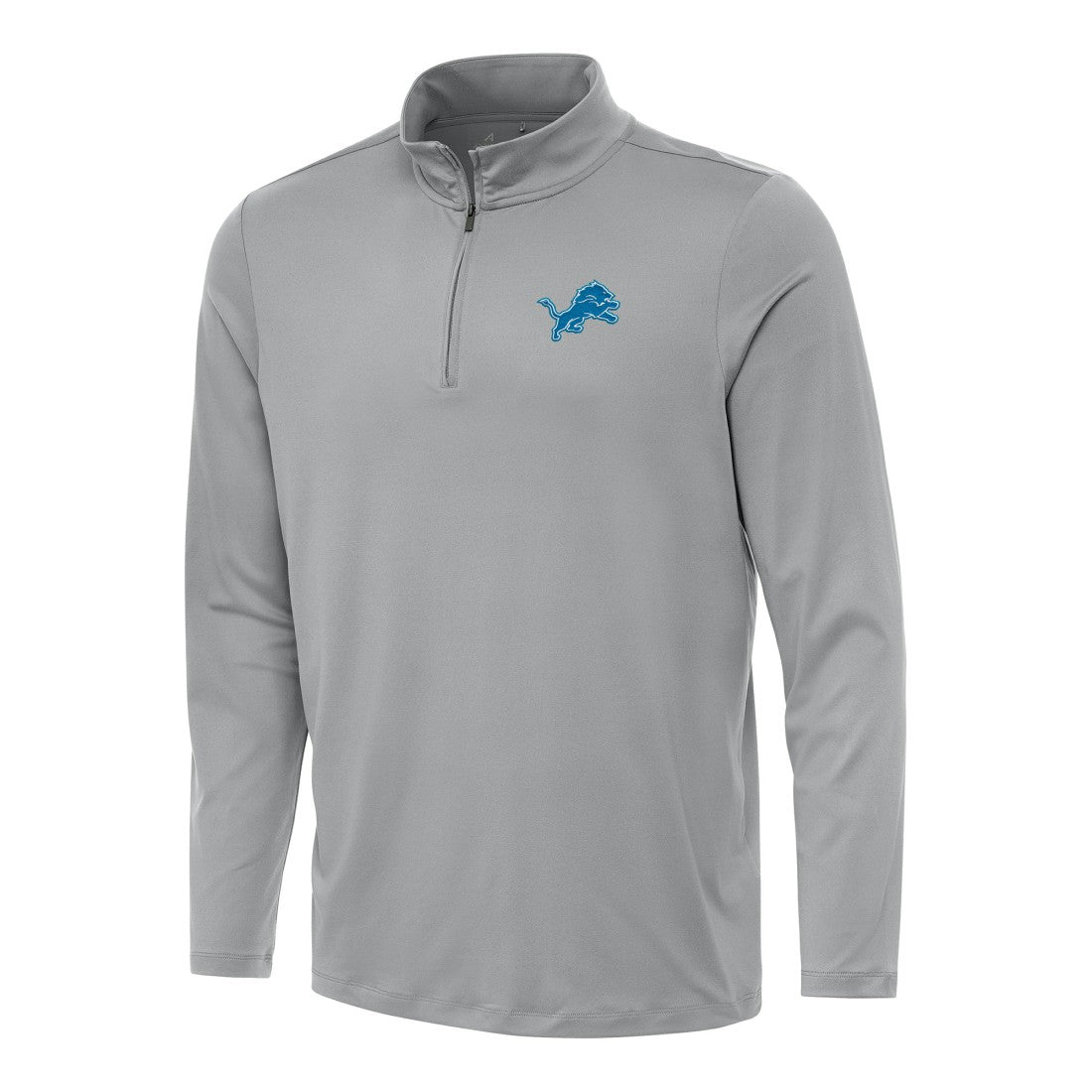 Detroit Lions Antigua Reprocess Quarter-Zip Top Gray - NFL
