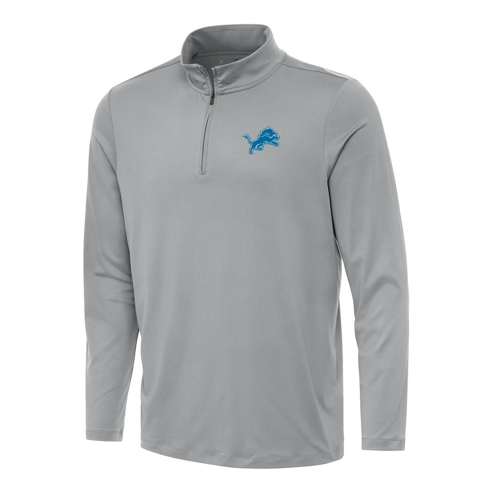 Detroit Lions Antigua Reprocess Quarter-Zip Top Gray - NFL