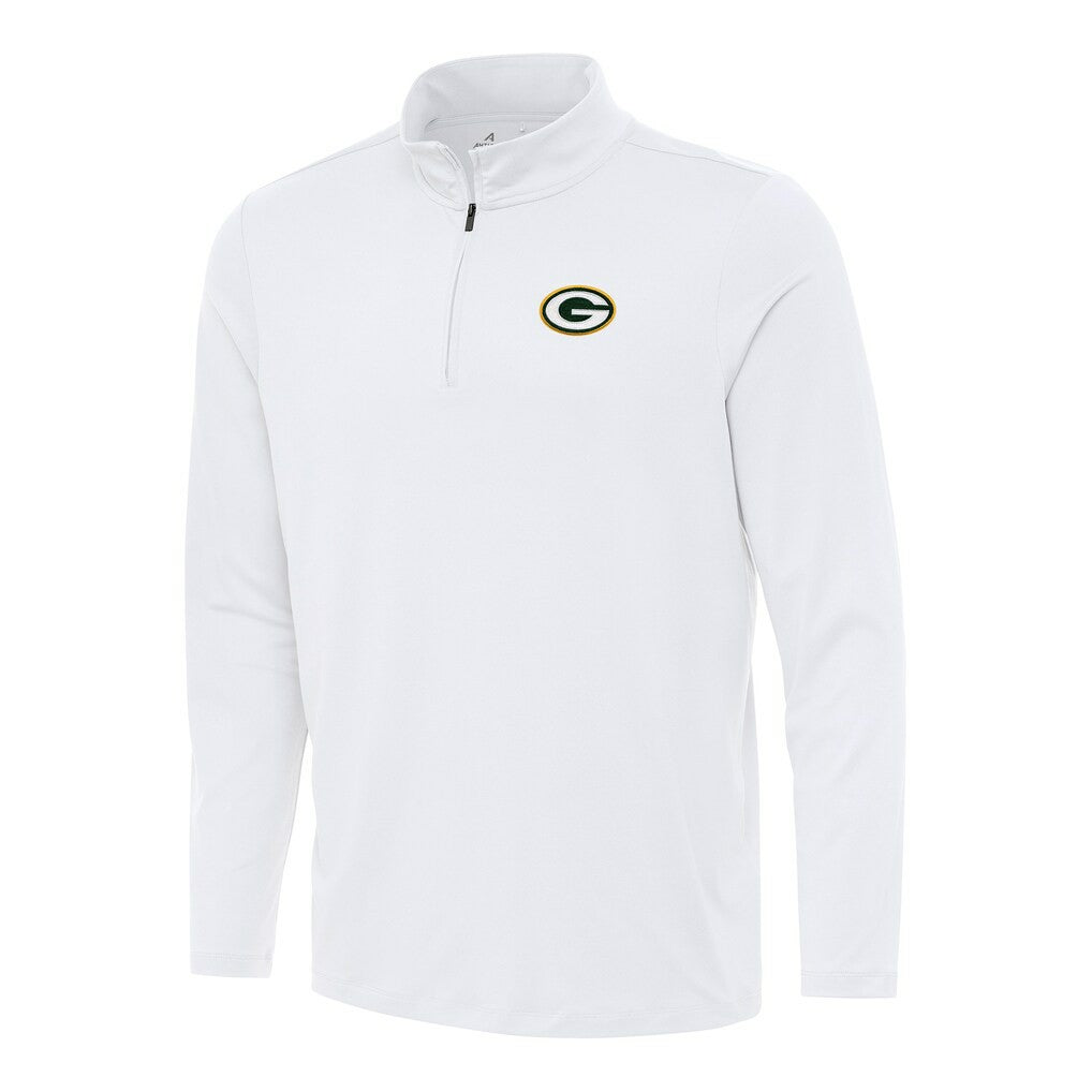 Green Bay Packers Antigua Reprocess Quarter-Zip Top White - NFL