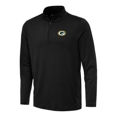 Green Bay Packers Antigua Reprocess Quarter-Zip Top Black - NFL