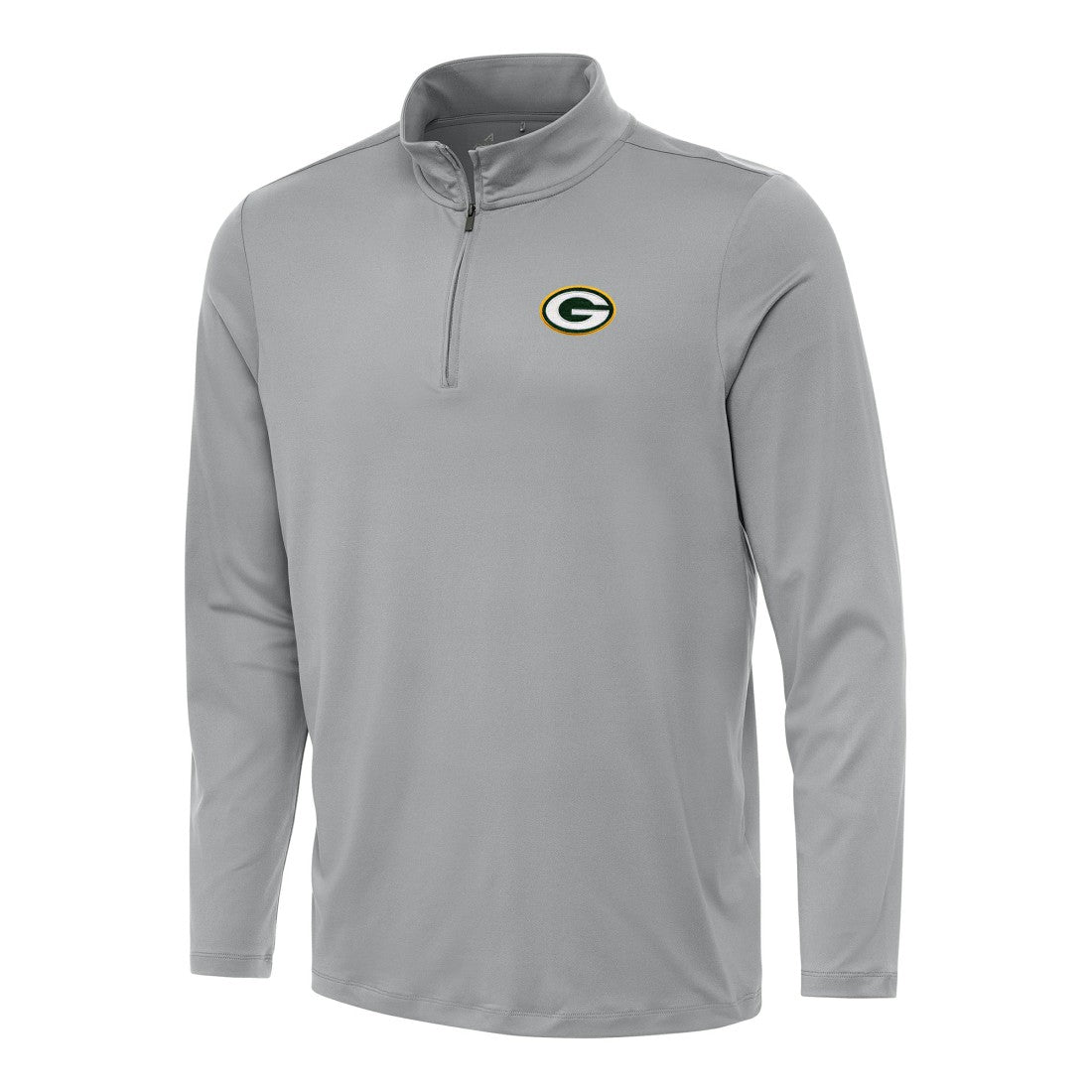 Green Bay Packers Antigua Reprocess Quarter-Zip Top Gray - NFL