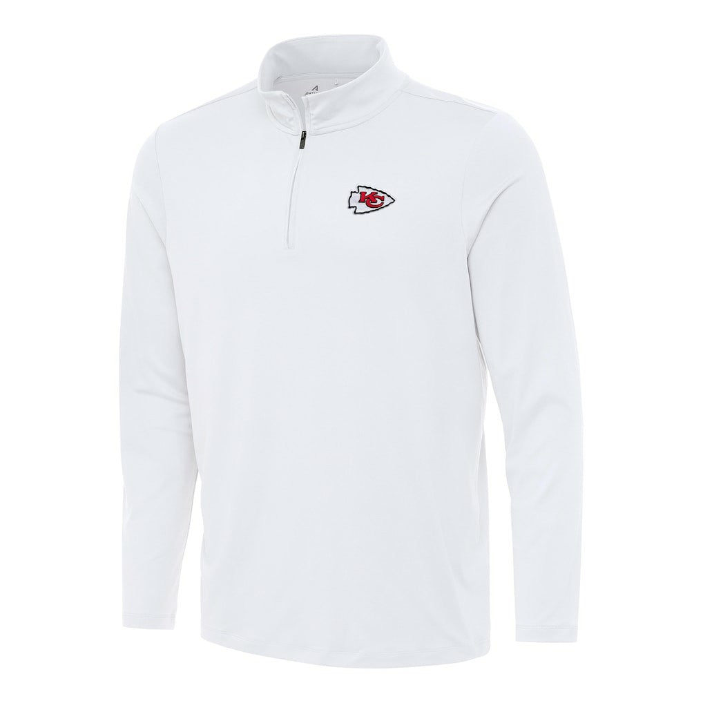 Kansas City Chiefs Antigua Reprocess Quarter-Zip Top White - NFL