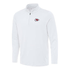 Kansas City Chiefs Antigua Reprocess Quarter-Zip Top White - NFL