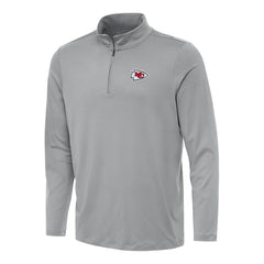 Kansas City Chiefs Antigua Reprocess Quarter-Zip Top Gray - NFL