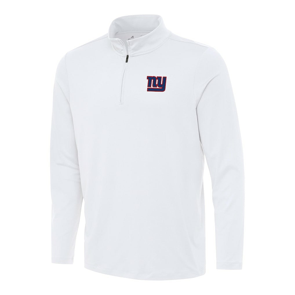 New York Giants Antigua Reprocess Quarter-Zip Top White - NFL