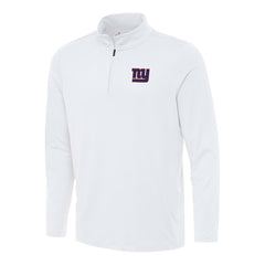 New York Giants Antigua Reprocess Quarter-Zip Top White - NFL