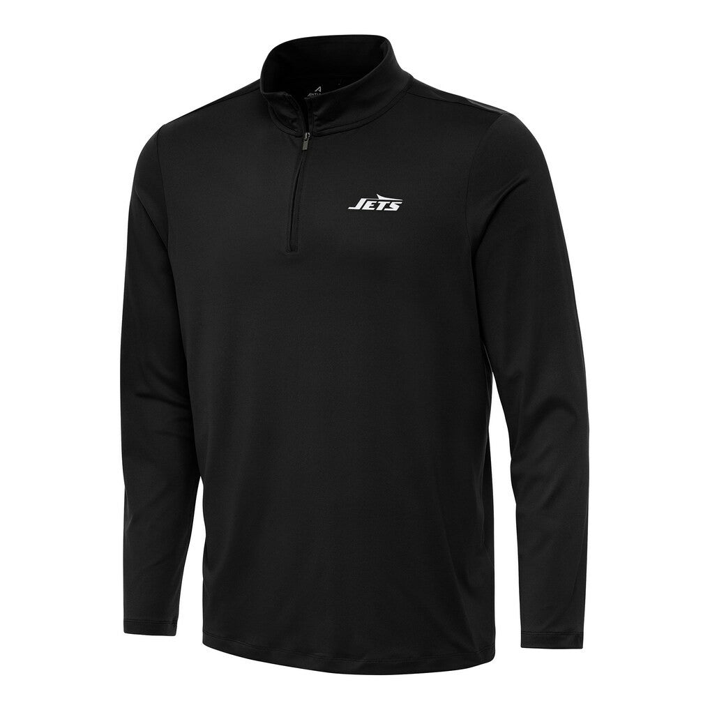 New York Jets Antigua Reprocess Quarter-Zip Top Black - NFL